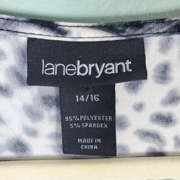 Lane Bryant Womens Ruffle Faux Wrap Leopard Print Midi Dress Size 14/16 - Picture 3 of 7